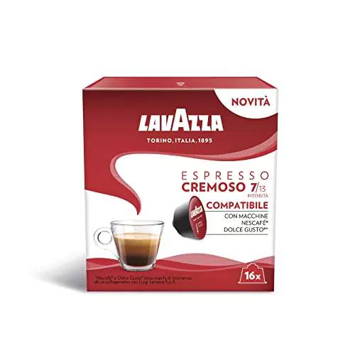 Lavazza Espresso Cremoso, 6 Confezioni da 16 Capsule - Compatibili Nescafè Dolce Gusto