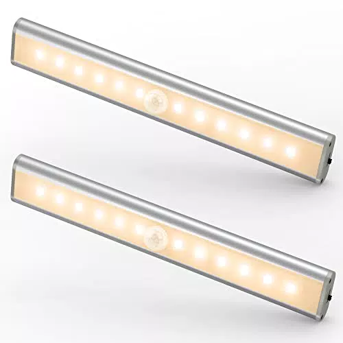 LED Armadio Sensore Movimento Ricaricabile, Luce Notturna per Soggiorno