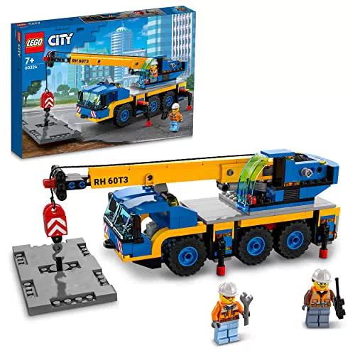 LEGO 60324 City Great Vehicles Gru Mobile, Camion Giocattolo per Bambini e Bambine dai 7 Anni in su