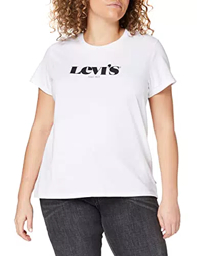 Levi's The Perfect Tee New Logo Ii White+ Grapaglietta Donna