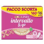 LINES INTERVALLO Ripiegato, PACCO SCORTA, Confezione da 176 Proteggislip
