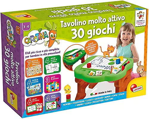 Lisciani Giochi- Carotina Tavolino Molto Attivo 30 Giochi