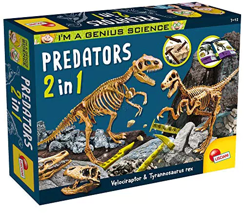 Lisciani Giochi- I'm a Genius Predators 2 in 1 Gioco Scientifico