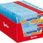 Loacker - Sandwich Milk-Vanilla - Biscotti Wafer con Cuore di Crema al Latte e Vaniglia