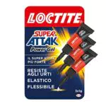 Loctite Super Attak Power Flex MINI TRIO GEL, adesivo trasparente e istantaneo specifico per materiali flessibili