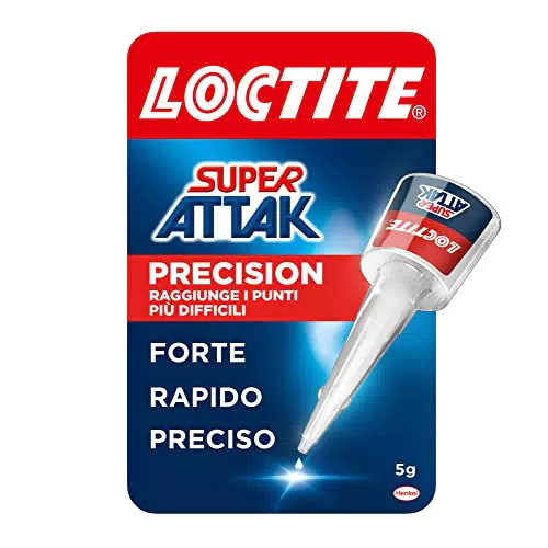 Loctite Super Attak Precision, Colla liquida trasparente con beccuccio extra lungo