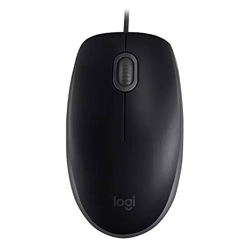 Logitech B110 Mouse USB cablato, pulsanti silenziosi
