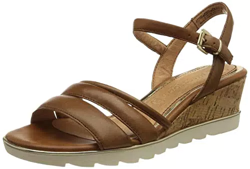Marco Tozzi Donna 2-2-28724-28 Leder Sandalette, Sandali con Zeppa