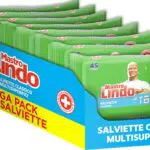 Mastro Lindo Salviette Igienizzanti Multisuperficie, 270 Pezzi (6 x 45 Salviette), Classico, Per Tutte le Superfici, Senza Risciaquo, Fresco Profumo di Pulito, Maxi Formato