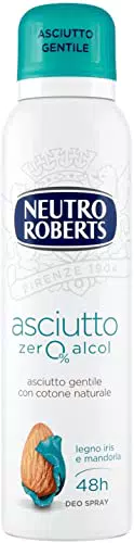 Neutro Roberts, Deodorante Spray Iris e Mandorla, Senza Alcool e con Allume di Rocca