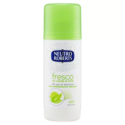 Neutro Roberts, Deodorante Stick Fresco con Té Verde e Lime