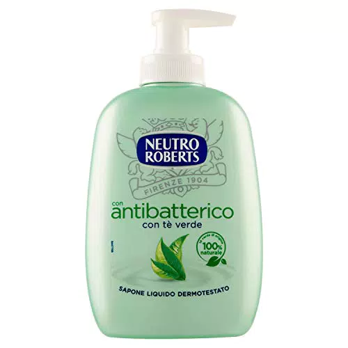 Neutro Roberts Sapone Liquido Antibatterico con Tè Verdeapone Liquido per le Mani con Ingredienti Naturali