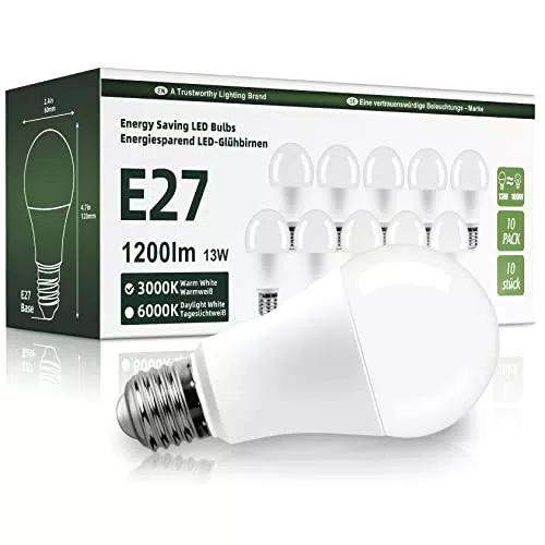 OGADA E27 Lampadine LED, 13W Equivalenti a 100W, 1200 lumen