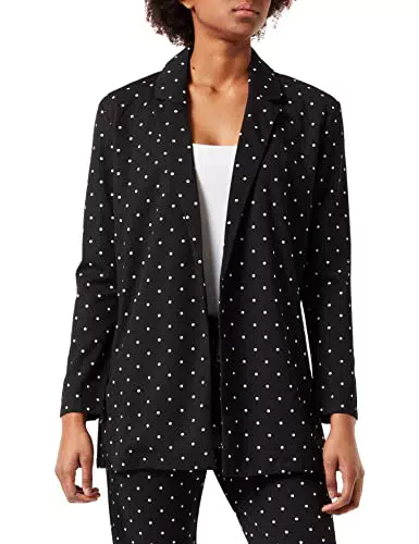 ONLY JdY Jdygeggo L/S Blazer Jrs Noos, Nero/AOP: Nuvola Ballerino a Pois