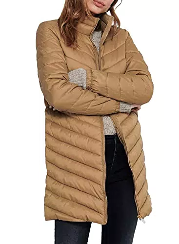 Only Onlnewtahoe Coat CC Otw Cappotto, Cocco tostato