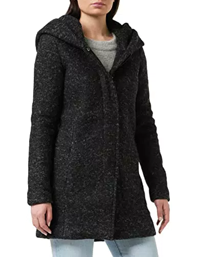 Only Onlsedona Boucle Wool Coat Otw Noos Giubbotto, Nero