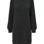 Only Onlvannes L/S Dress Knt Vestito, Grigio Scuro mélange
