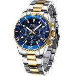 BIDEN Orologi da uomo cronografo in acciaio inossidabile impermeabile data analogico orologio al quarzo business casual moda orologi da polso per uomo