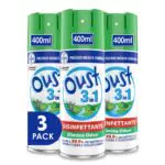 OUST 3in1 Spray Elimina Odori Disinfettante - 3 Confezioni da 400ml