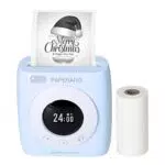 PAPERANG P2S Mini stampante tascabile BT Wireless stampante termica portatile portatile 300dpi per ricevute di foto Memo Note Label Sticker con funzione orologio compatibile con Android iOS Windows