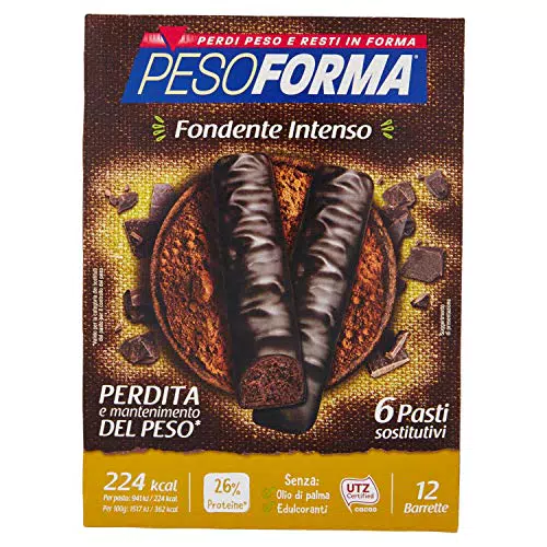 Pesoforma Barrette Fondente Intenso, Pasto sostitutivo proteico