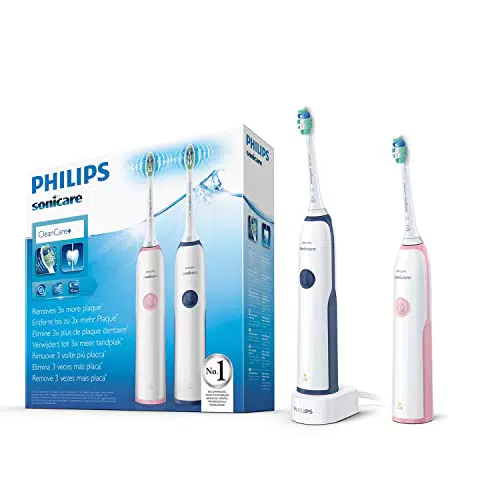 Philips HX3212/61 2 spazzolini da denti elettrici Sonicare Daily Clean - rosa e blu notte
