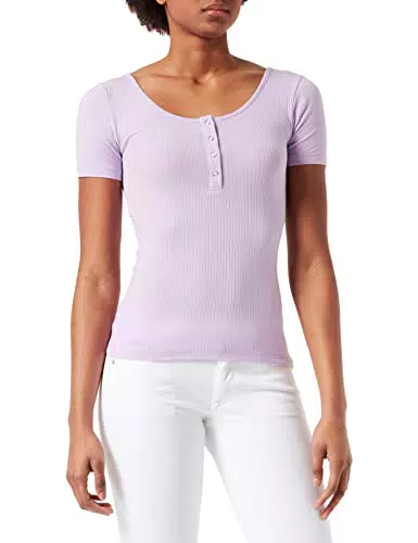 PIECES Pckitte SS Top Noos BC T-Shirt, Lavendula
