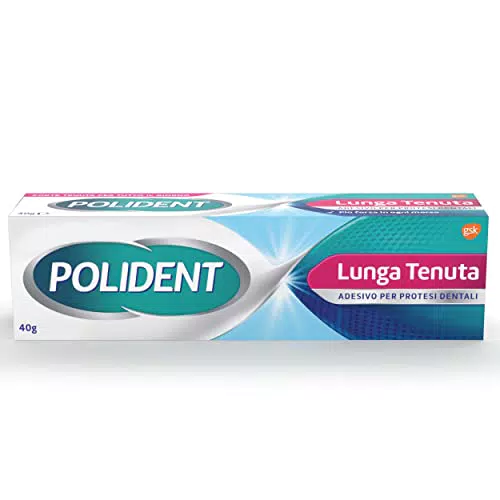 Polident Lunga Tenuta, Adesivo per Protesi Dentale, fino a 12 Ore di Tenuta Giornaliera