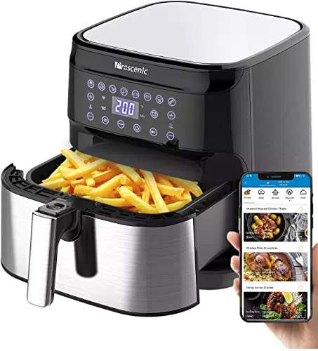 Proscenic T21 Friggitrice ad Aria, 5.5L Air Fryer Controllo con App & Alexa e Display LED Toccabile