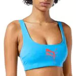 PUMA Swimwear Scoop Neck Top Bikini, Blue Combo, Small da Donna