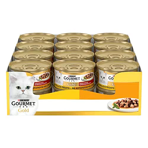 Purina Gourmet Gold Dadini in Salsa Umido Gatto con Pollo e Fegato