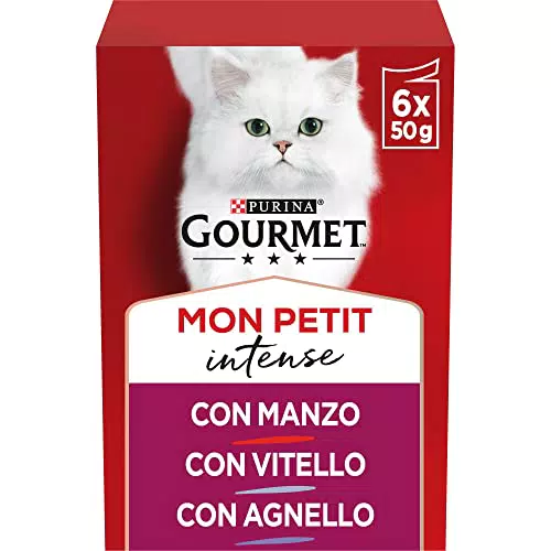 Purina Gourmet Mon Petit Umido Gatto con Manzo, Vitello e Agnello
