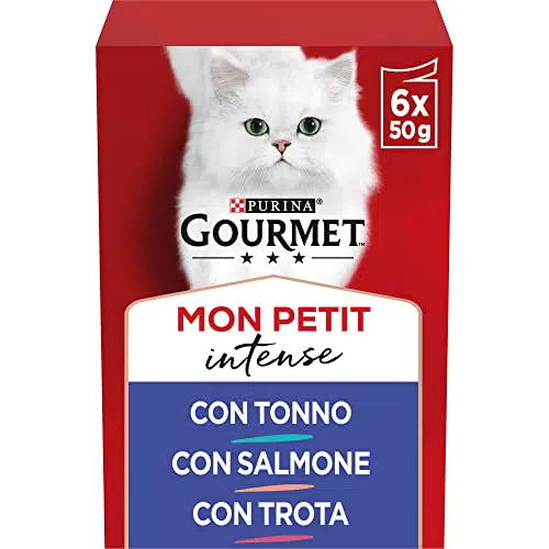 Purina Gourmet Mon Petit Umido Gatto con Tonno, Salmone e Trota