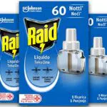 Raid Liquido Elettrico tripla ricarica, efficace contro Zanzare Tigre e Zanzare Comuni 60 Notti