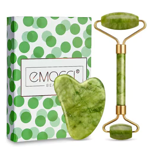 Rullo di Giada Gua Sha Viso Jade Roller Rullo massaggio strumento di nuova versione naturale ringiovanisce pietra per anti-invecchiamento collo Wrinkgless