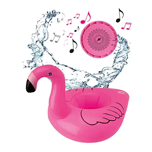 SBS Floating Speaker wireless impermeabile, fenicottero rosa