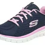 Skechers Graceful Get Connectedneaker Donna, Navy Mesh/Pink Trim