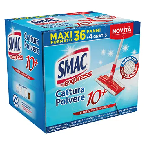 Smac Express - Panni Cattura Polvere 10+, Compatibili con Ogni Scopa