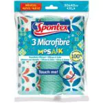 Spontex Microfibre Mosaik Panni 30 x 40cm, 3 Pezzi