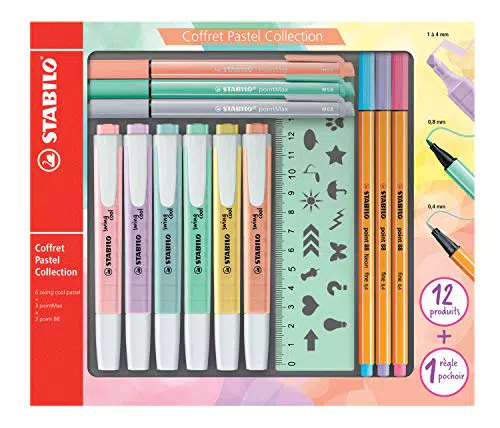 STABILO Pastel Collection Set  Confezione mista 13 pezzi: 6 swing cool pastel