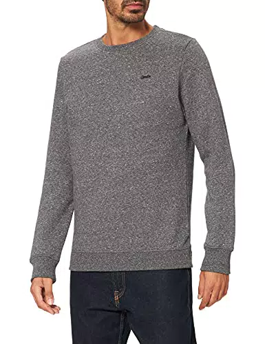 Superdry Vintage Logo Emb Crew Casual Uomo, Grigio, Small