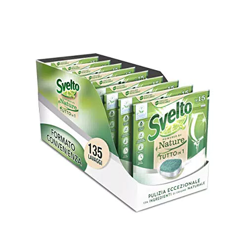 Svelto Powered By Nature, Tutto in 1, Confezione Risparmio da 135 Lavaggi