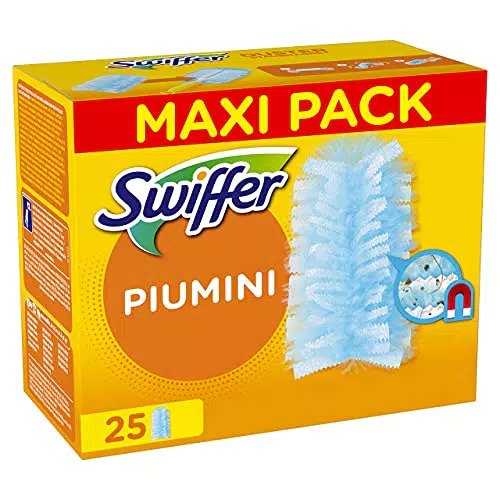Swiffer Duster Piumini Catturapolvere, 25 Piumini, Cattura e Intrappola Polvere e Sporco