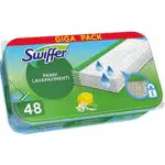 Swiffer Lavapavimenti Wet, 48 Panni Umidi, Limone, Pulizia Igienica Profonda