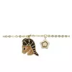 THUN - Bracciale da Donna con Segno Zodiacale Capricorno - Oroscopo - Gioielli Donna - Ottone Placcato Oro e Ceramica
