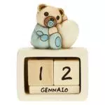THUN Calendario perpetuo da Tavolo in Ceramica Nascita Bimbo