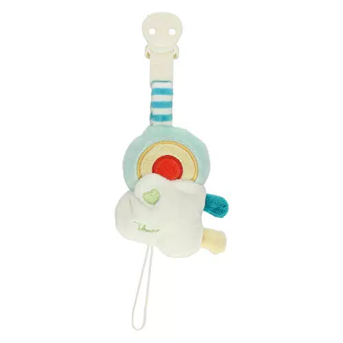 THUN - Catenella porta ciuccio con clip e peluche draghetto - 23x9 cm
