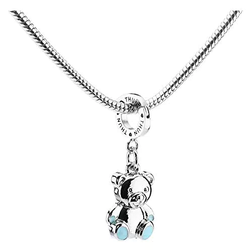 THUN - Charm Mom Teddy Bimbo - Zama placcata - Ottone Placcato - Acciaio Inossidabile - Smalto a Freddo - 1
