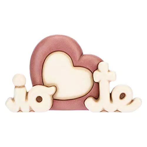 THUN - Scritta Io e Te con Cuore - Ceramica - 30x3, 6x16