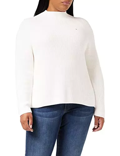 Tommy Hilfiger Maglione Hayana Mock-nk, Ecru